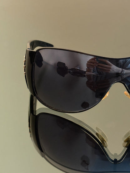 DOLCE & GABBANA - Occhiali da sole – Shield Y2K oversize con maxi logo