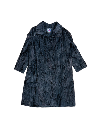 Cappotto Vintage in Astrakan Nero
