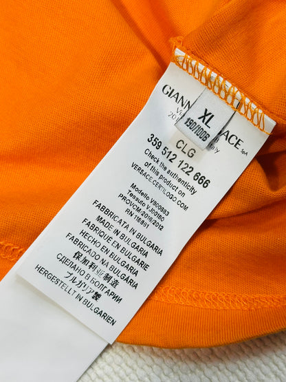 VERSACE COLLECTION  – TShirt Testa di Medusa Ricamata Arancione