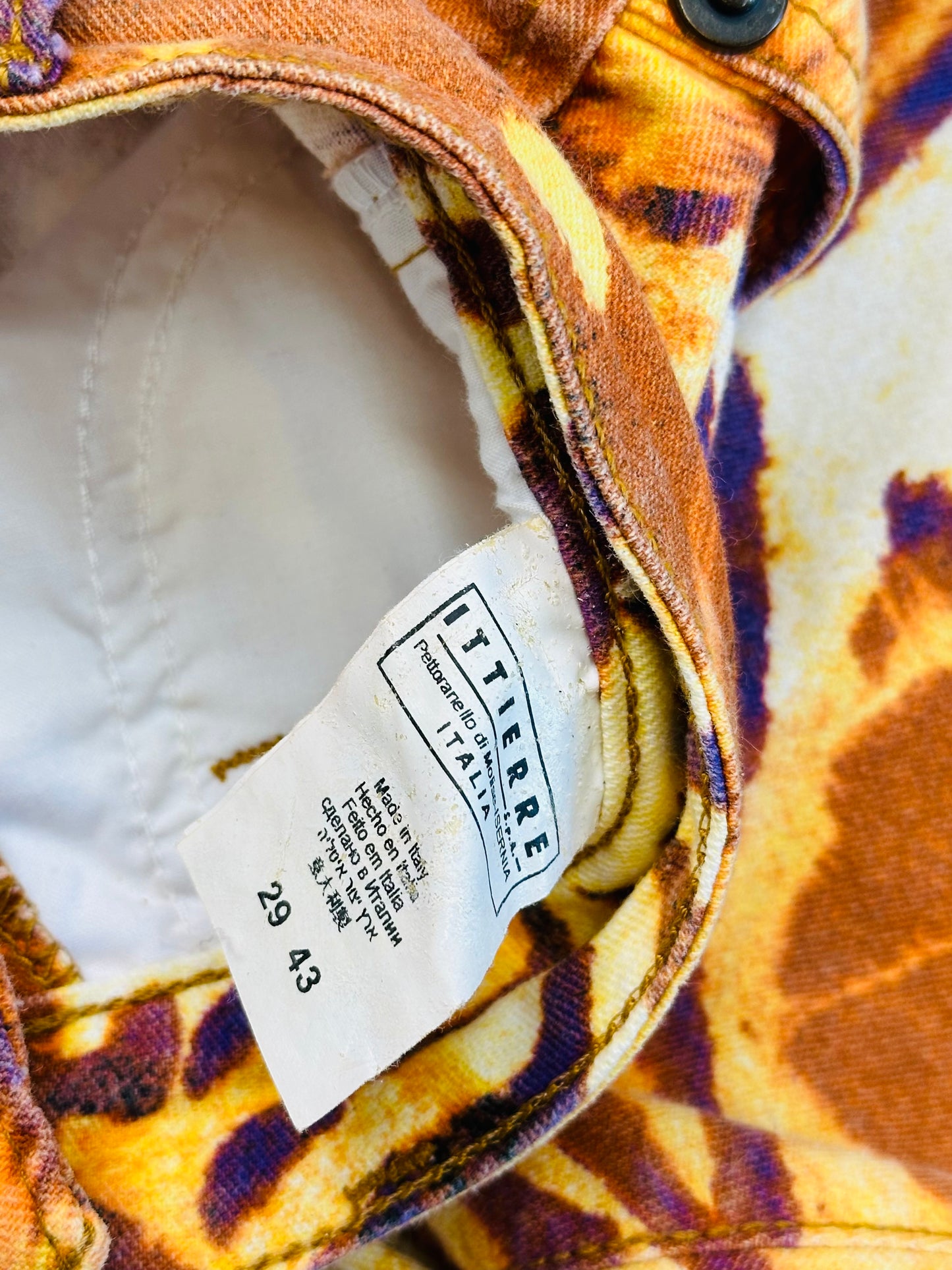 JUST CAVALLI - Pantaloni Animalier Psichedelico 🦓Archivio Anni 2000