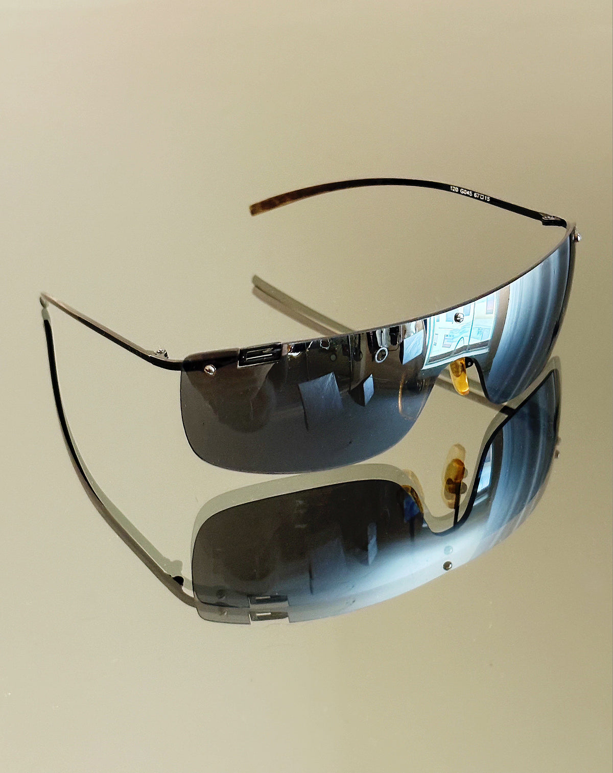 GUCCI - Occhiali da sole vintage GG45 – Rimless Shield Mask Y2K Made in Italy