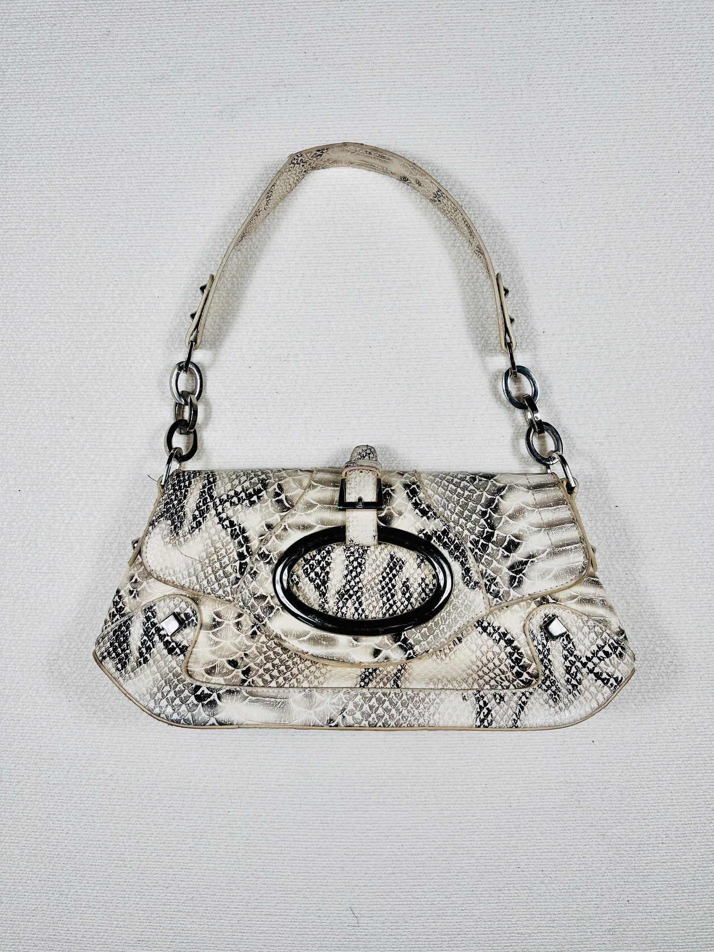 Borsa a spalla pelle coccodrillata