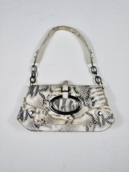 Borsa a spalla pelle coccodrillata