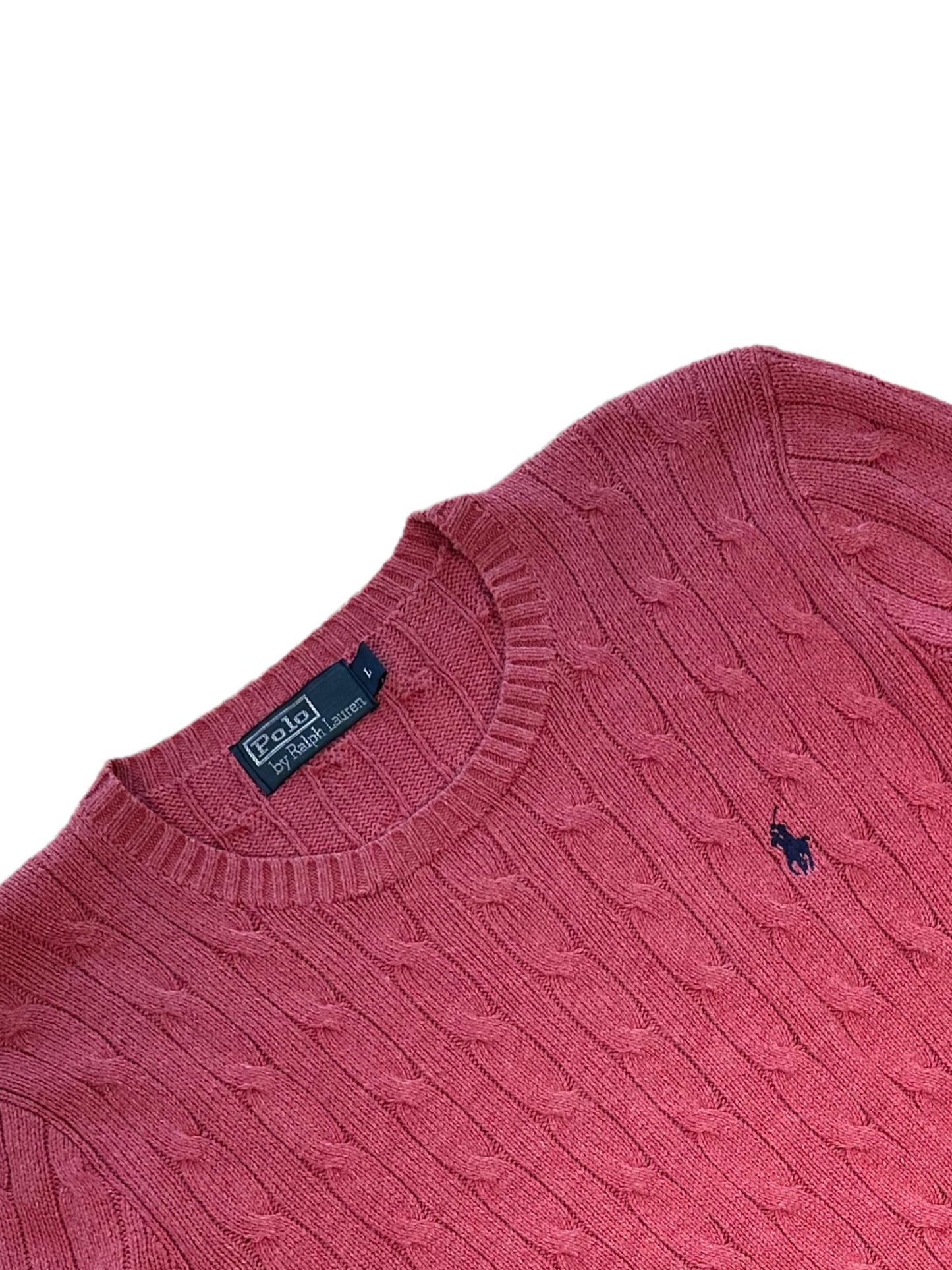 POLO RALPH LAUREN - Pullover rosa fragola 🍓 con trecce