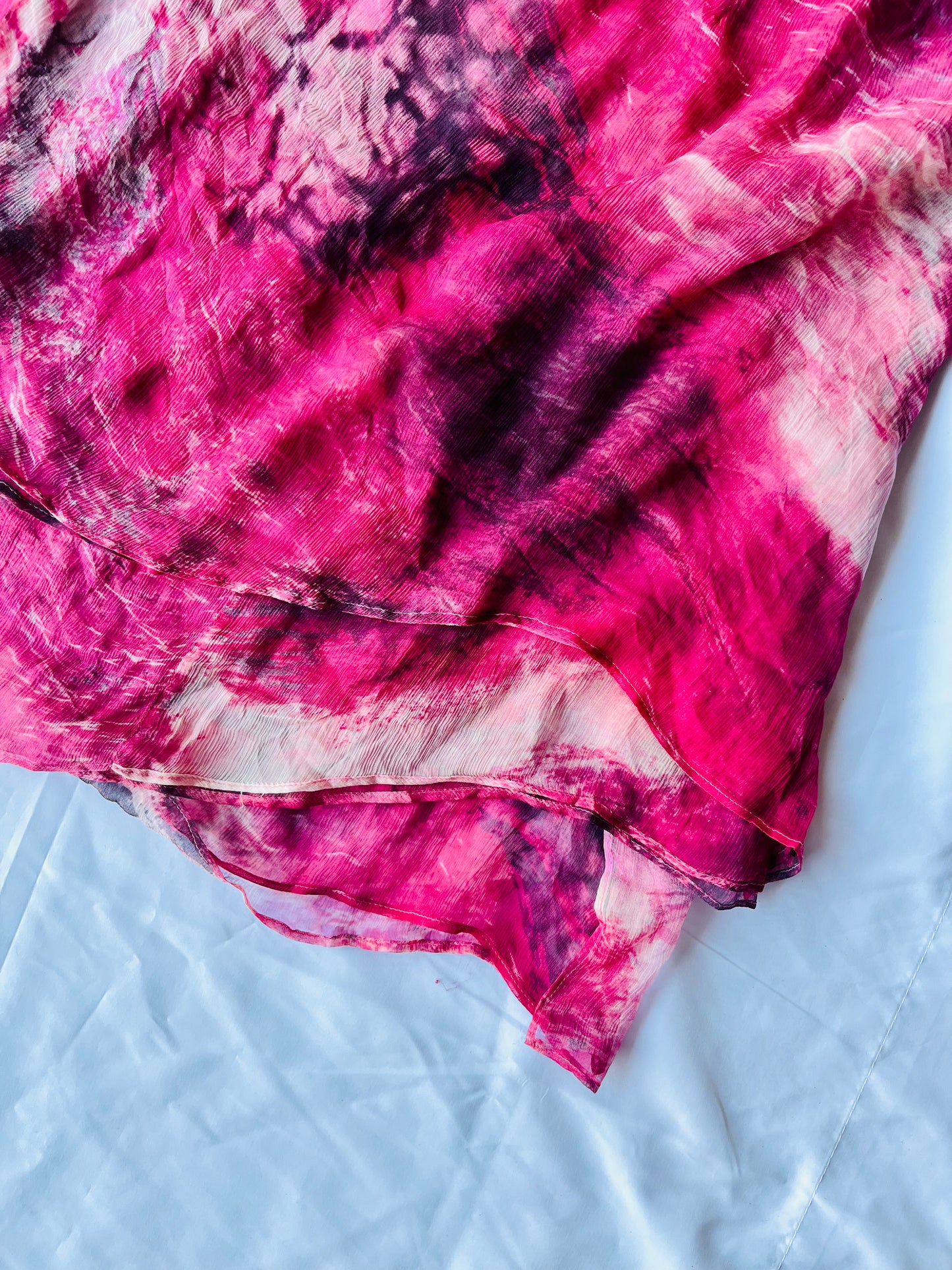 Silk midi skirt