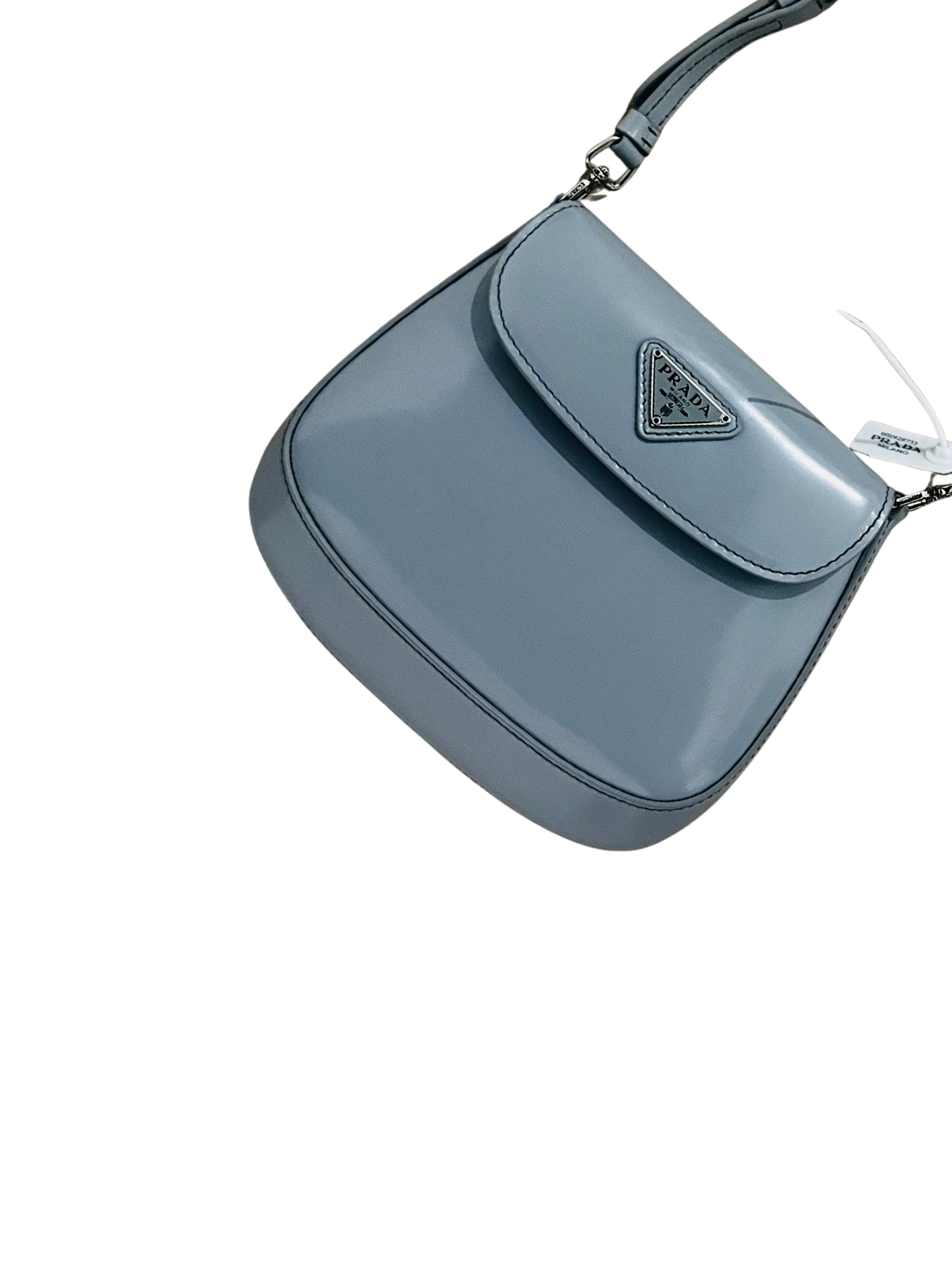 PRADA - Cleo in Pelle Spazzolata Grigio Ghiaccio| MEDIUM e SMALL
