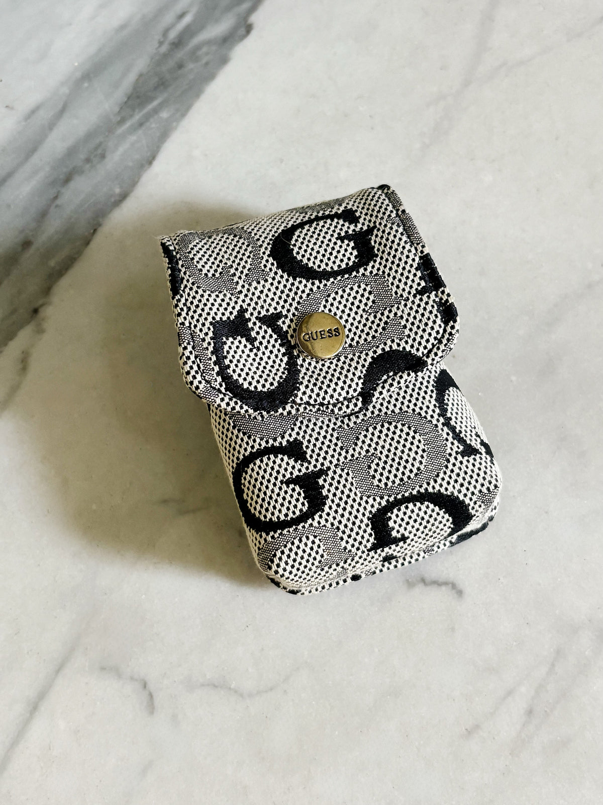 GUESS -  Vintage Monogram Mini Pouch – Borsellino Portaoggetti Y2K