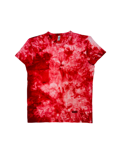 MOSCHINO - T-shirt Tie-Dye Rosso Fragola