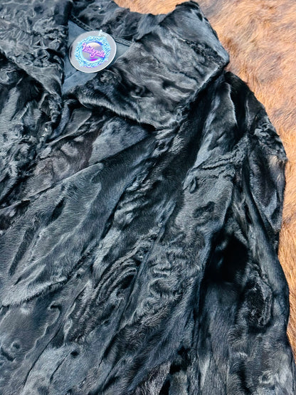 Cappotto Vintage in Astrakan Nero