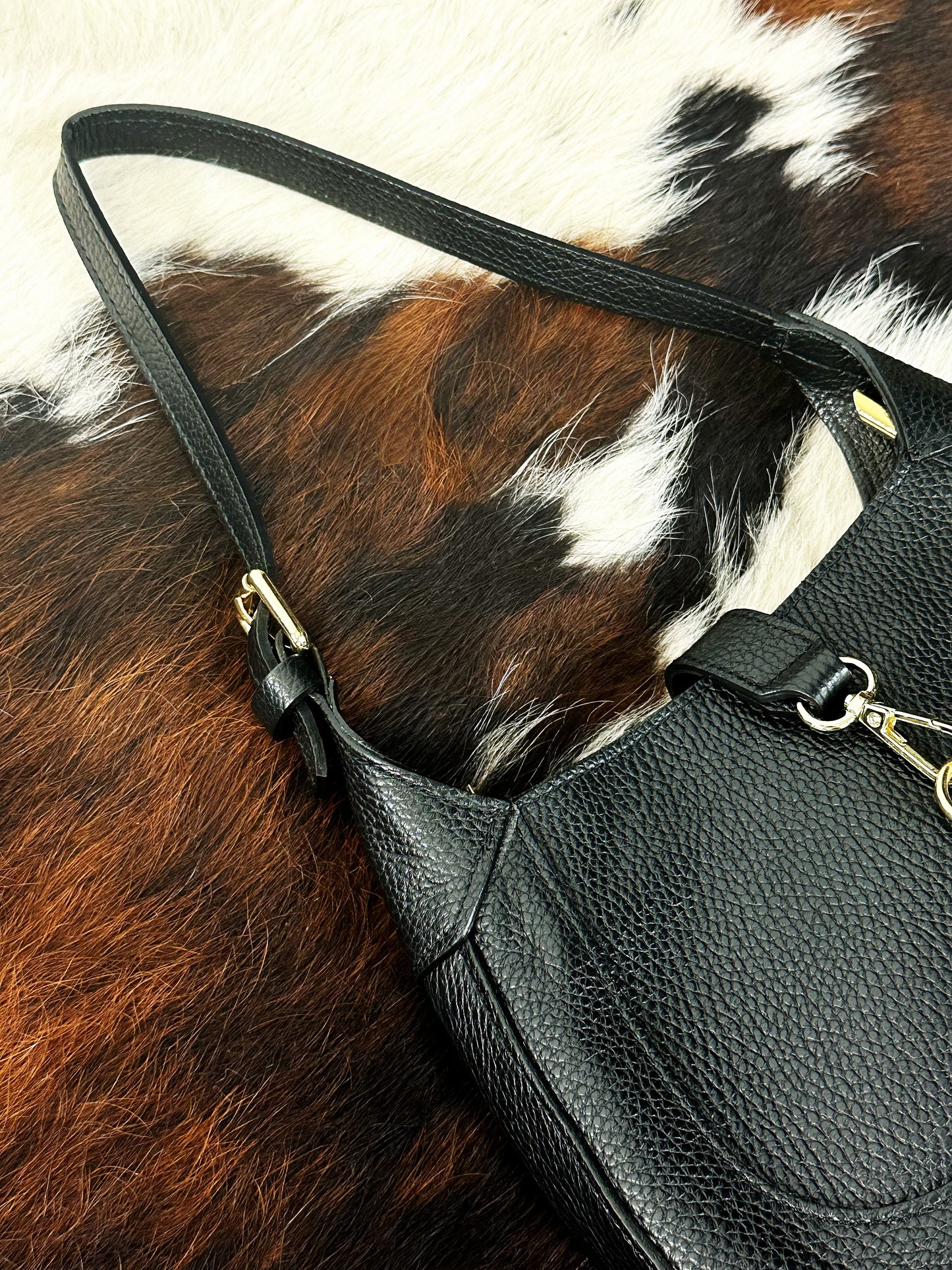 Borsa a Spalla in Pelle Nera Jackie ispired – Vintage Y2K