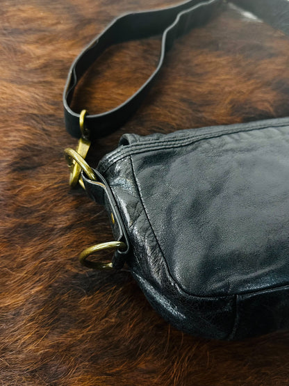 Borsa a Spalla\Bandoliera  in Vera Pelle con Hardware in ottone