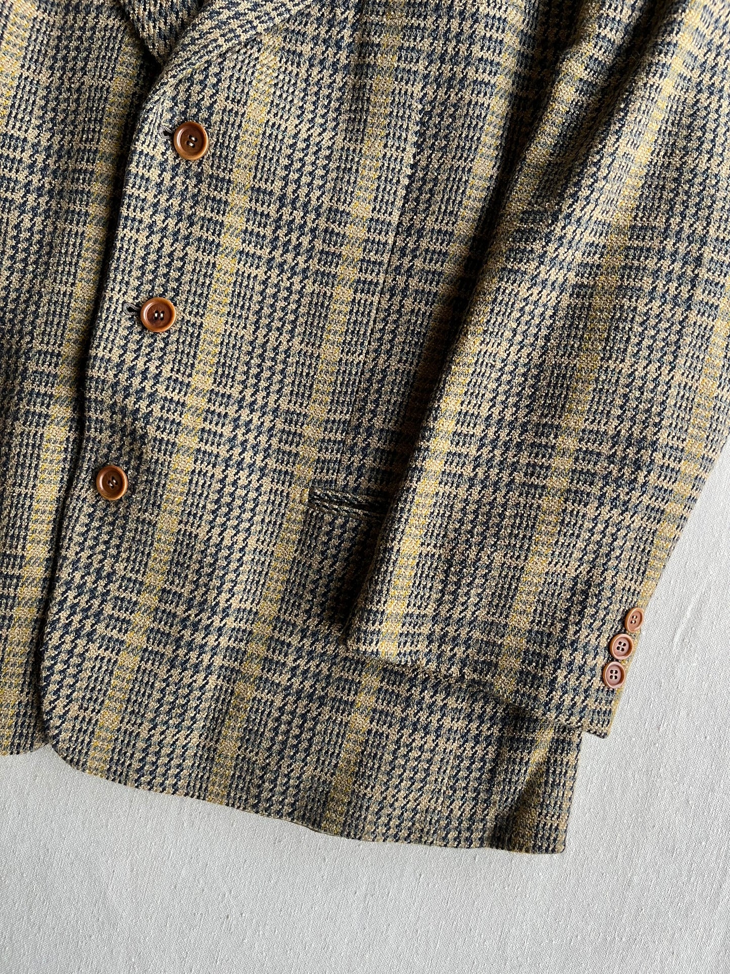 Blazer in pura lana vergine tartan