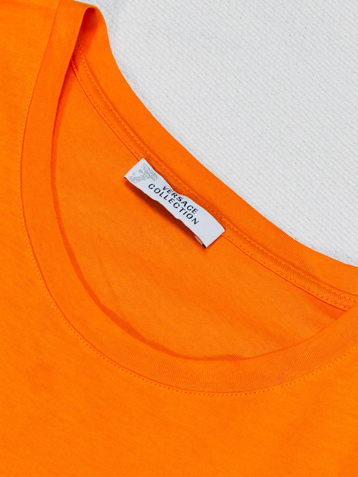 VERSACE COLLECTION  – TShirt Testa di Medusa Ricamata Arancione