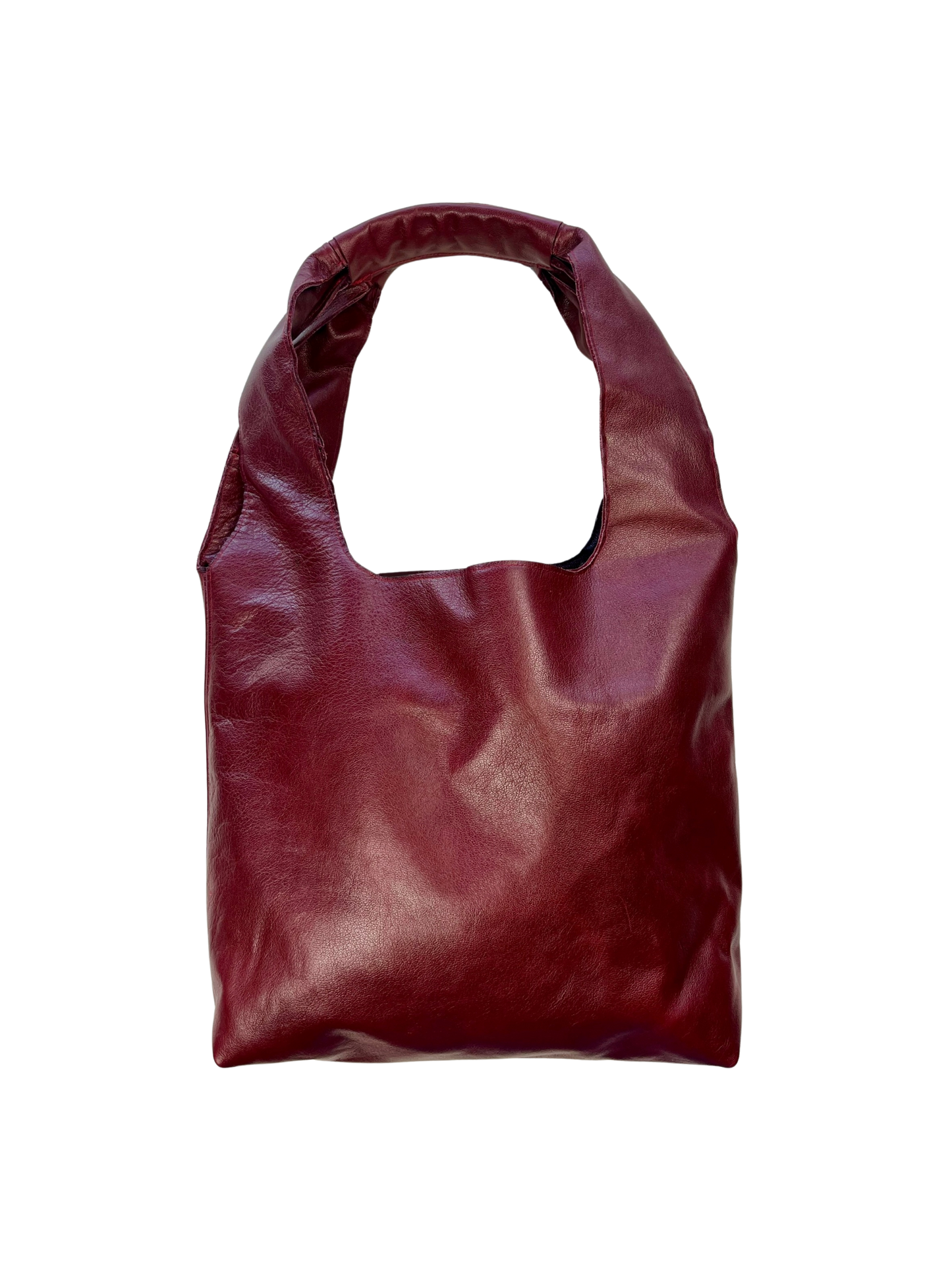 Borsa a spalla vera pelle Borgogna 🍒