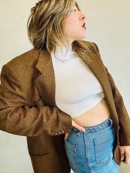 Blazer in pura lana Tartan