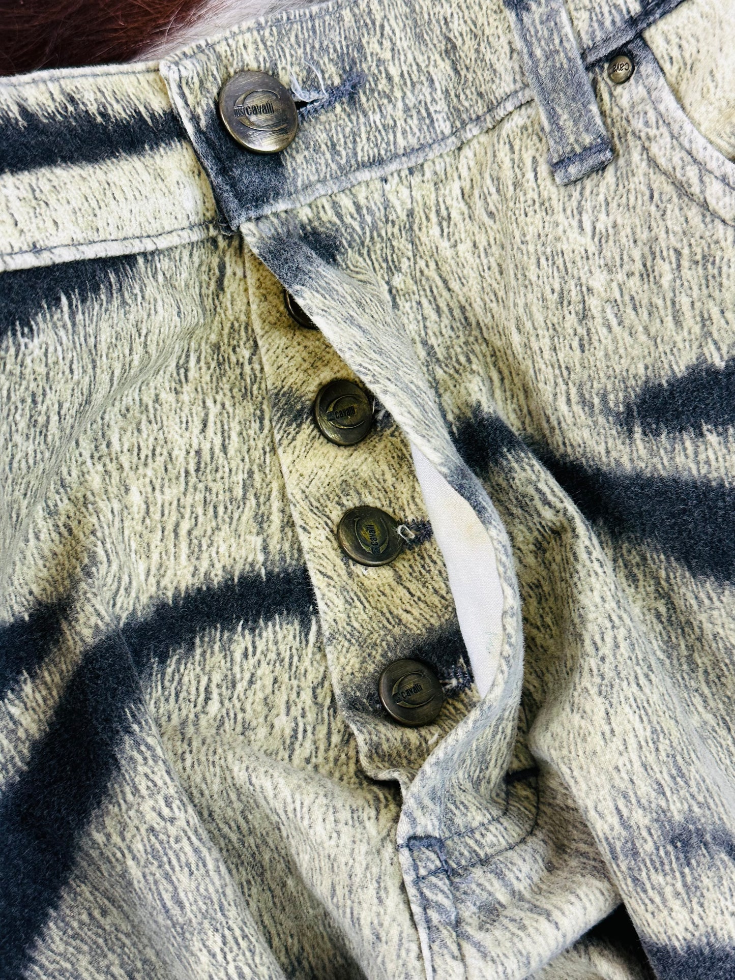 JUST CAVALLI - Pantaloni a zampa Animalier Tiger