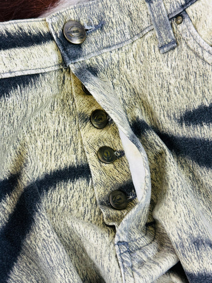 JUST CAVALLI - Pantaloni a zampa Animalier Tiger