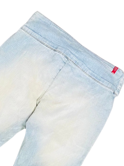 Jeans Flare Light Wash con Cintura Ovale Integrata – Y2K Edition