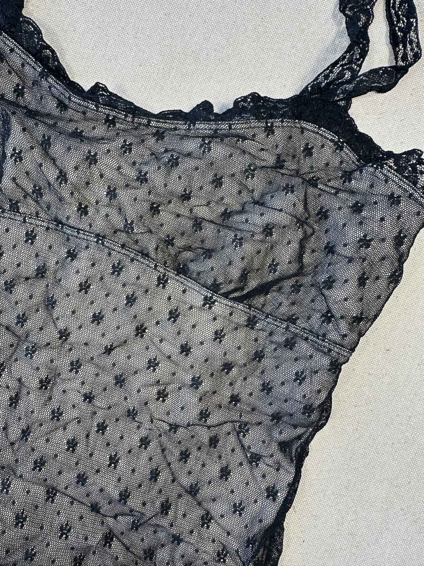 Y2k micro mesh top