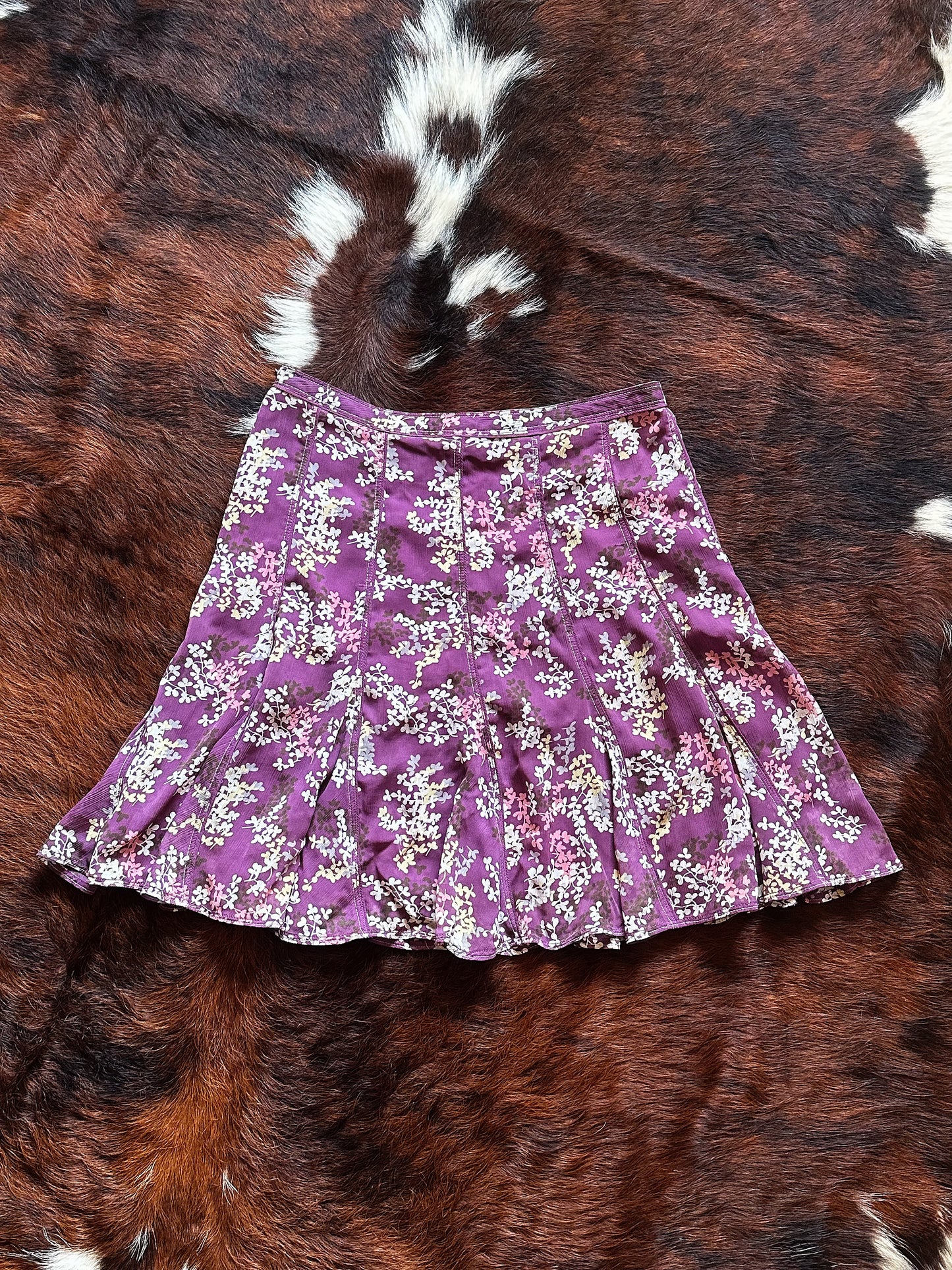 Gonna Esprit a pannelli con fantasia floreale lilla – Romantic chic