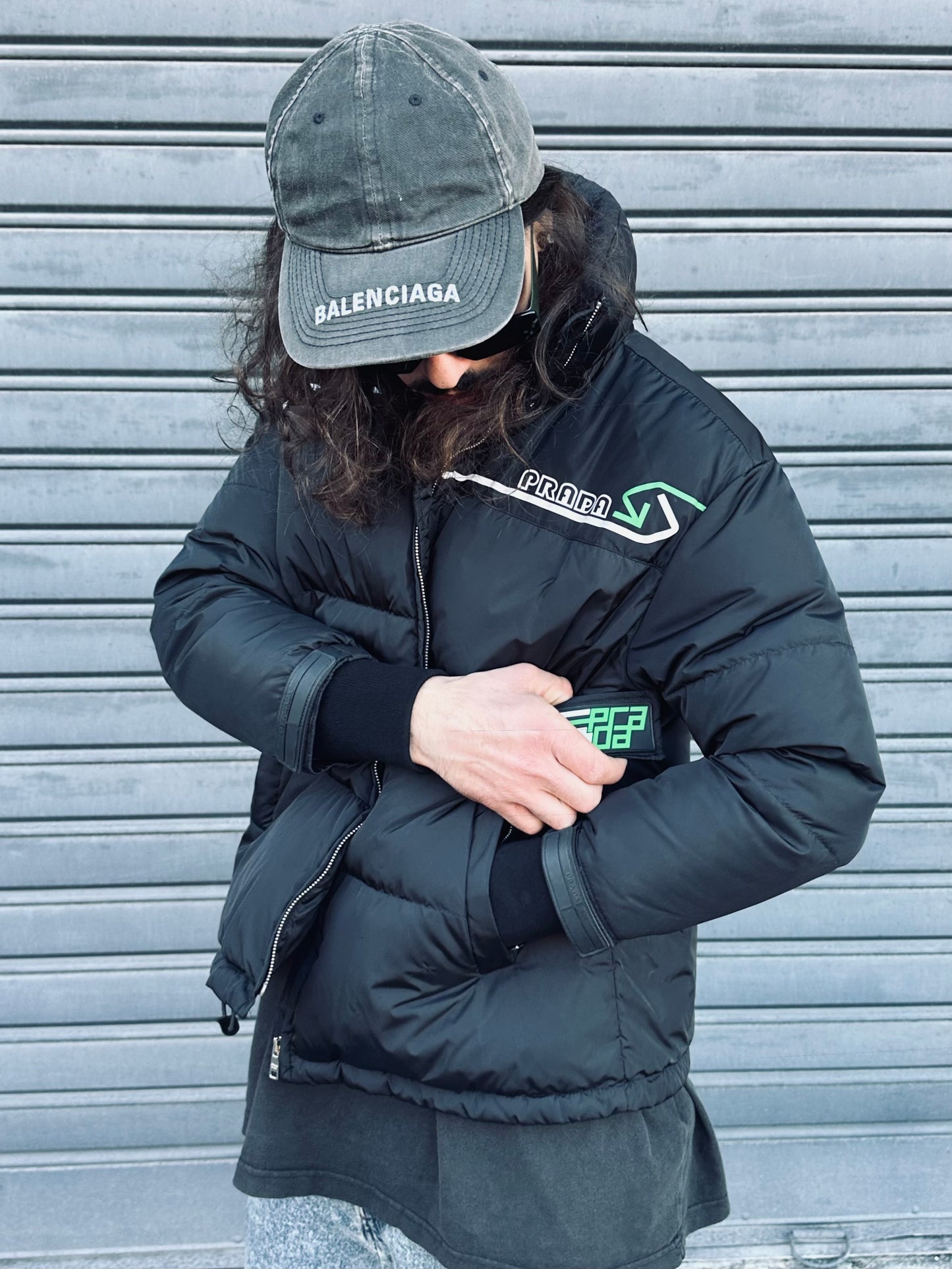 PRADA – Piumino Tech Logo Green Ediction