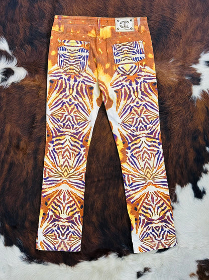 JUST CAVALLI - Pantaloni Animalier Psichedelico 🦓Archivio Anni 2000