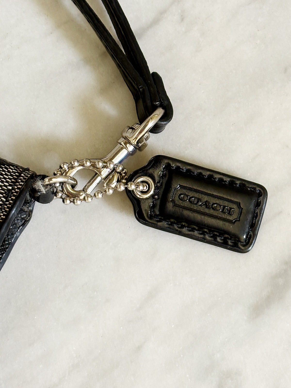 COACH - Signature Wallet Wristlet – Portafoglio Pochette da Polso Nero