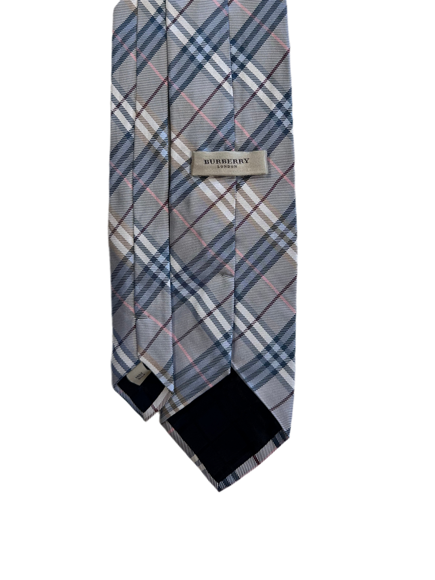 BURBERRY- Cravatta tartan 100% seta
