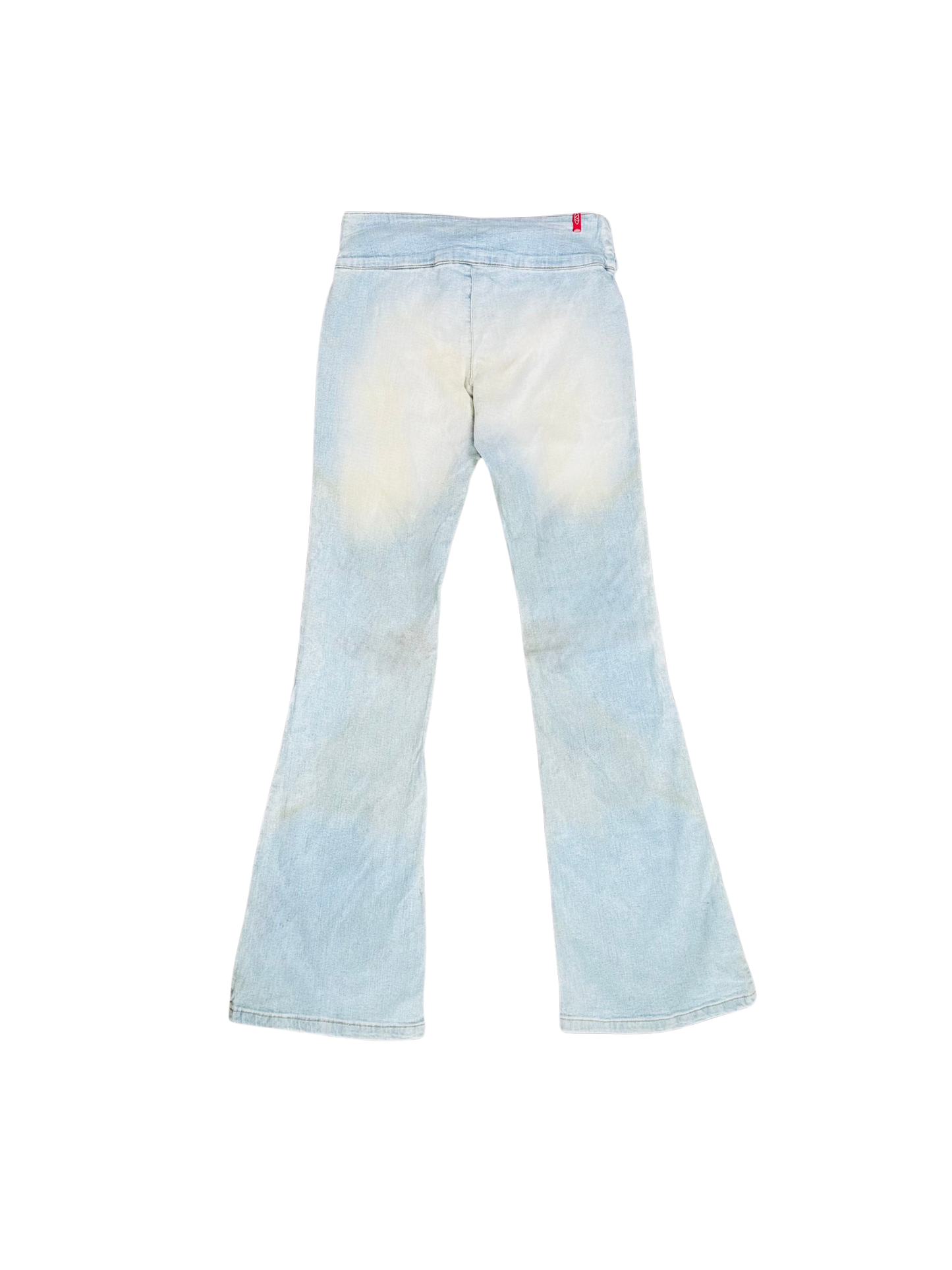 Jeans Flare Light Wash con Cintura Ovale Integrata – Y2K Edition