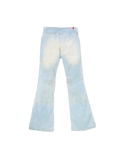 Jeans Flare Light Wash con Cintura Ovale Integrata – Y2K Edition