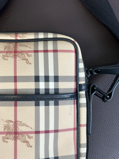 BURBERRY - Borsa Check Vintage Messenger | Canvas Beige e Nero
