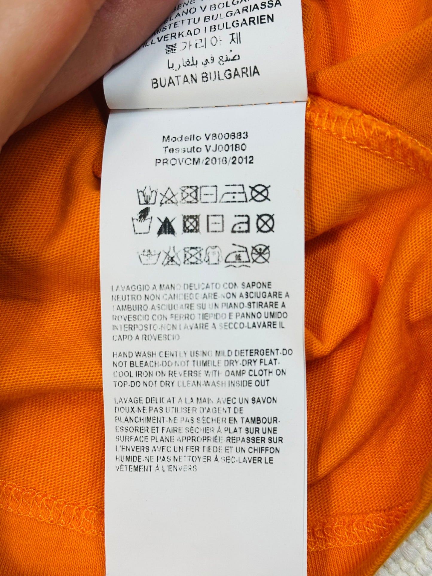 VERSACE COLLECTION  – TShirt Testa di Medusa Ricamata Arancione