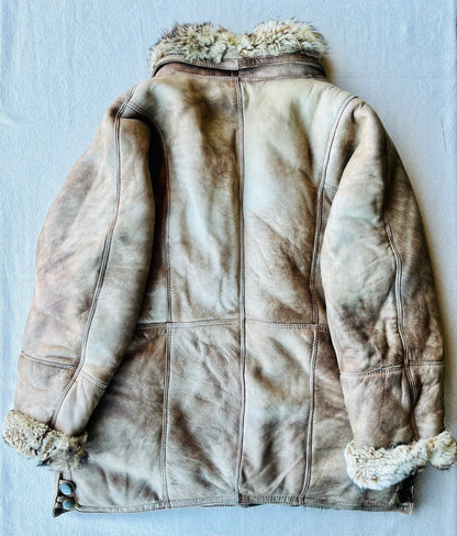 Montone original shearling beige marmorizzato