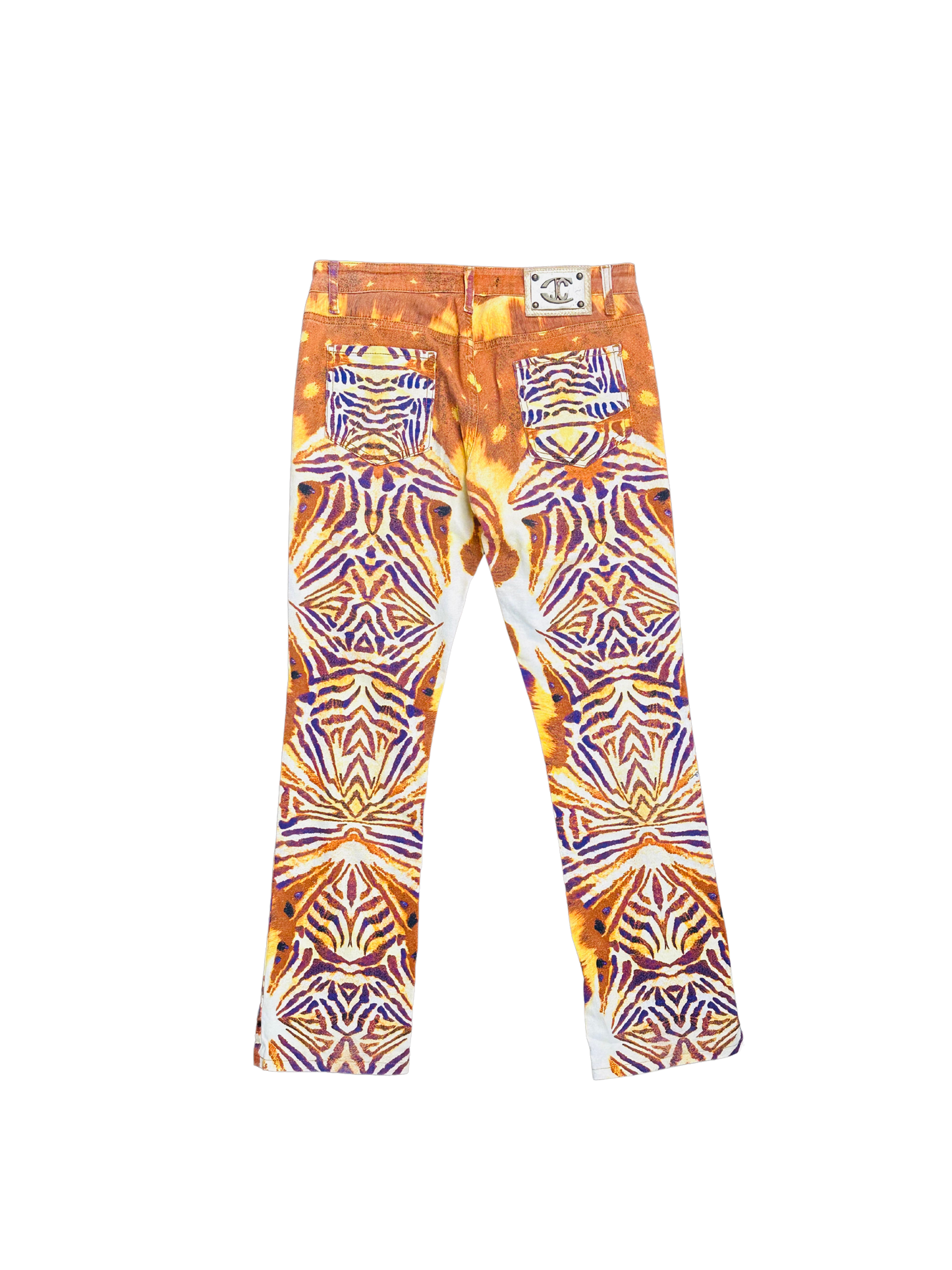 JUST CAVALLI - Pantaloni Animalier Psichedelico 🦓Archivio Anni 2000