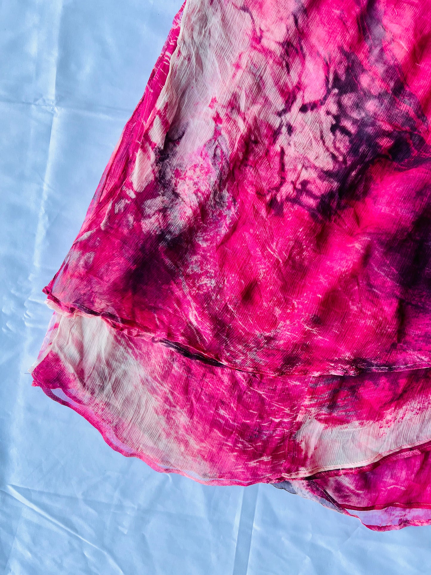 Silk midi skirt