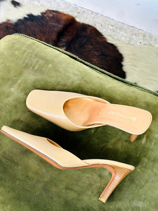 Mules vintage in vera pelle Villastrà – Made in Italy | Taglia 36