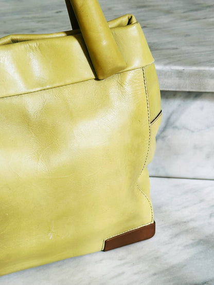 MAX MARA WEEKEND - Borsa in Pelle Verde Pistacchio Vintage Y2K Made in Italy