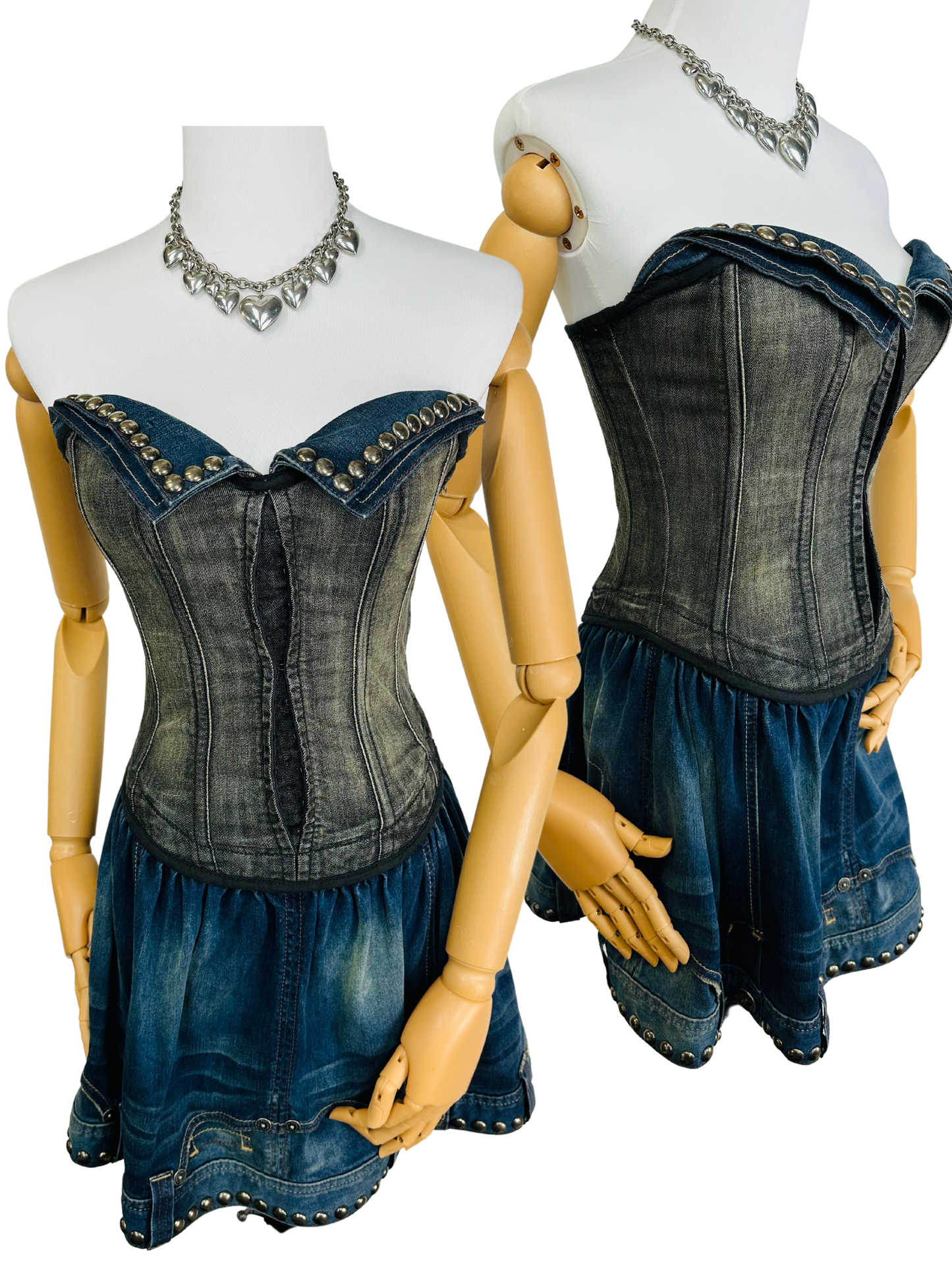 GUESS - Abito corsetto anni 2000 in Denim