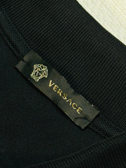 VERSACE – Polo color nero con Medusa Embroidery Edition | M
