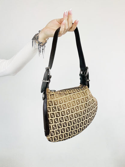 FENDI - Oyster Medium Monogram Zucca Canvas – Iconic Y2K
