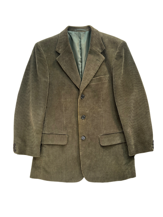 Giacca Blazer Vintage - velluto a coste verde