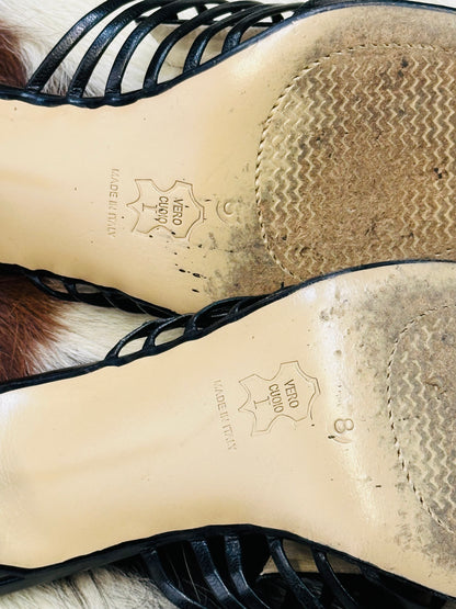 Mules nere intrecciate in pelle – Made in Italy | Taglia 38