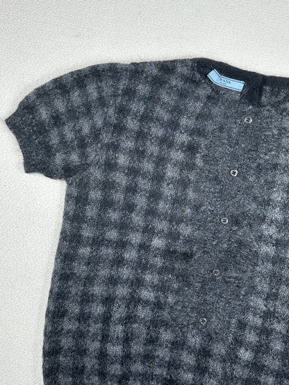 PRADA -  Maglioncino pied de poule con volant