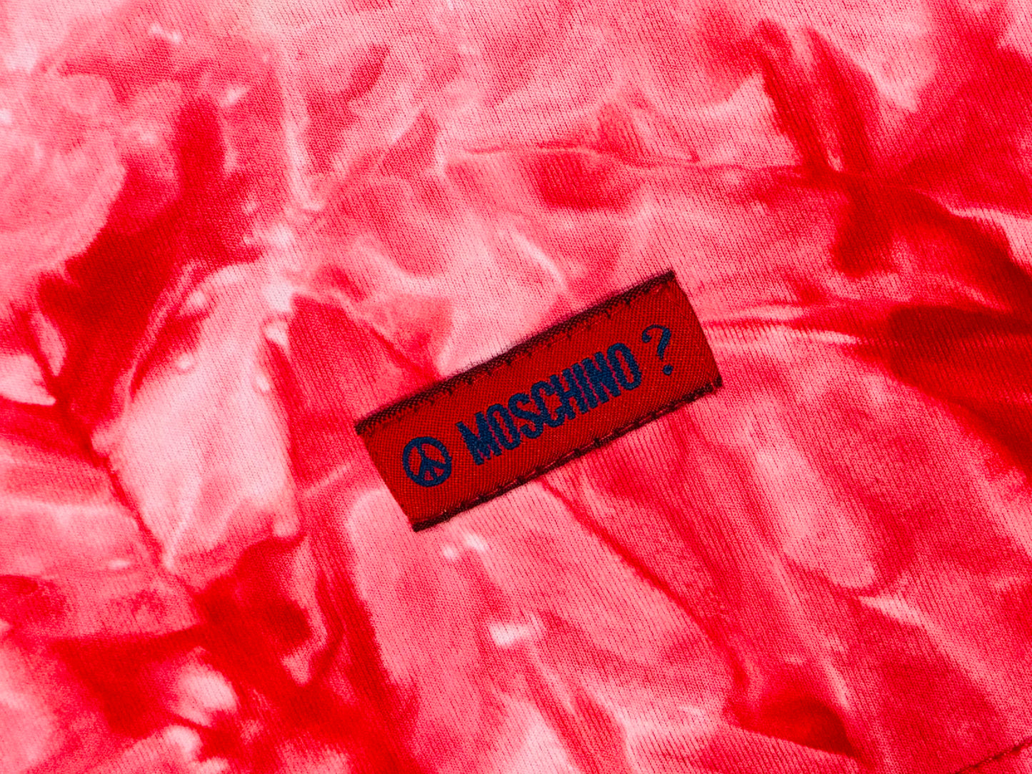 MOSCHINO - T-shirt Tie-Dye Rosso Fragola