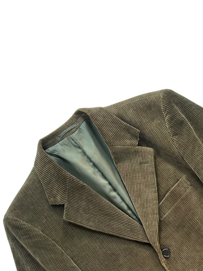Giacca Blazer Vintage - velluto a coste verde