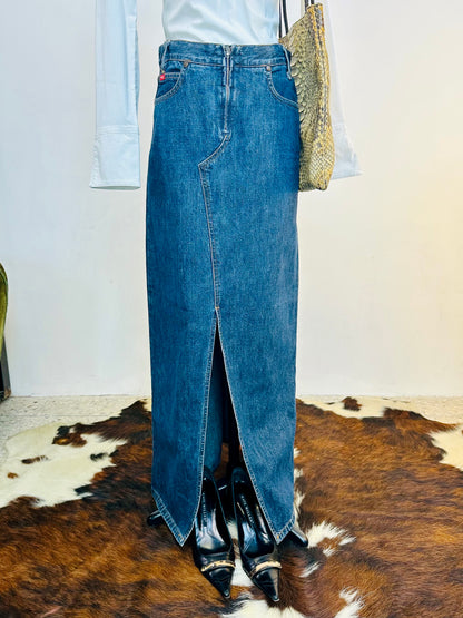 ONYX - Maxi Gonna in denim vintage Y2K