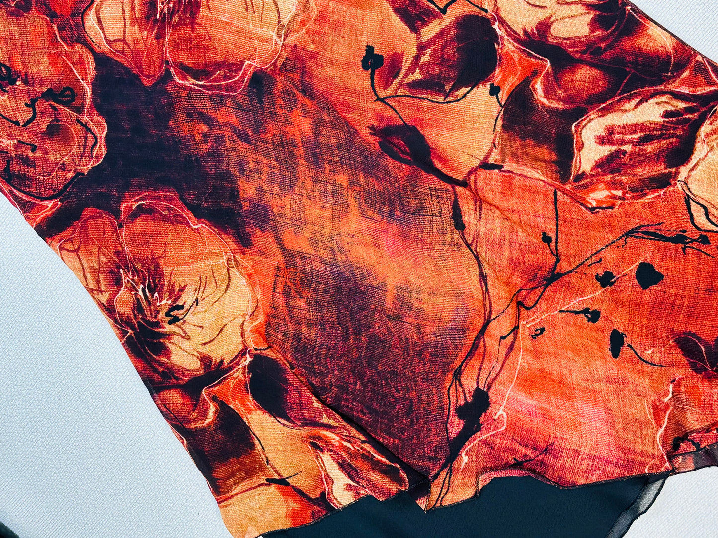 Gonna asimmetrica vintage con stampa floreale