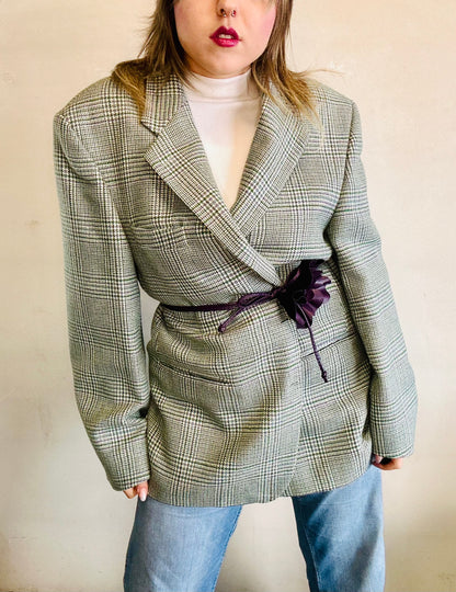 Blazer in pura lana pied de poule