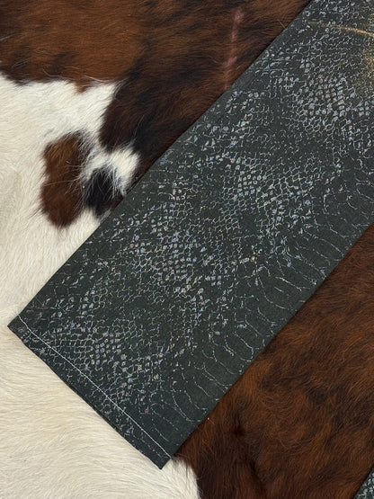 JUST CAVALLI - Pantaloni a zampa Animalier Snakeskin Metallic – Early 2000s