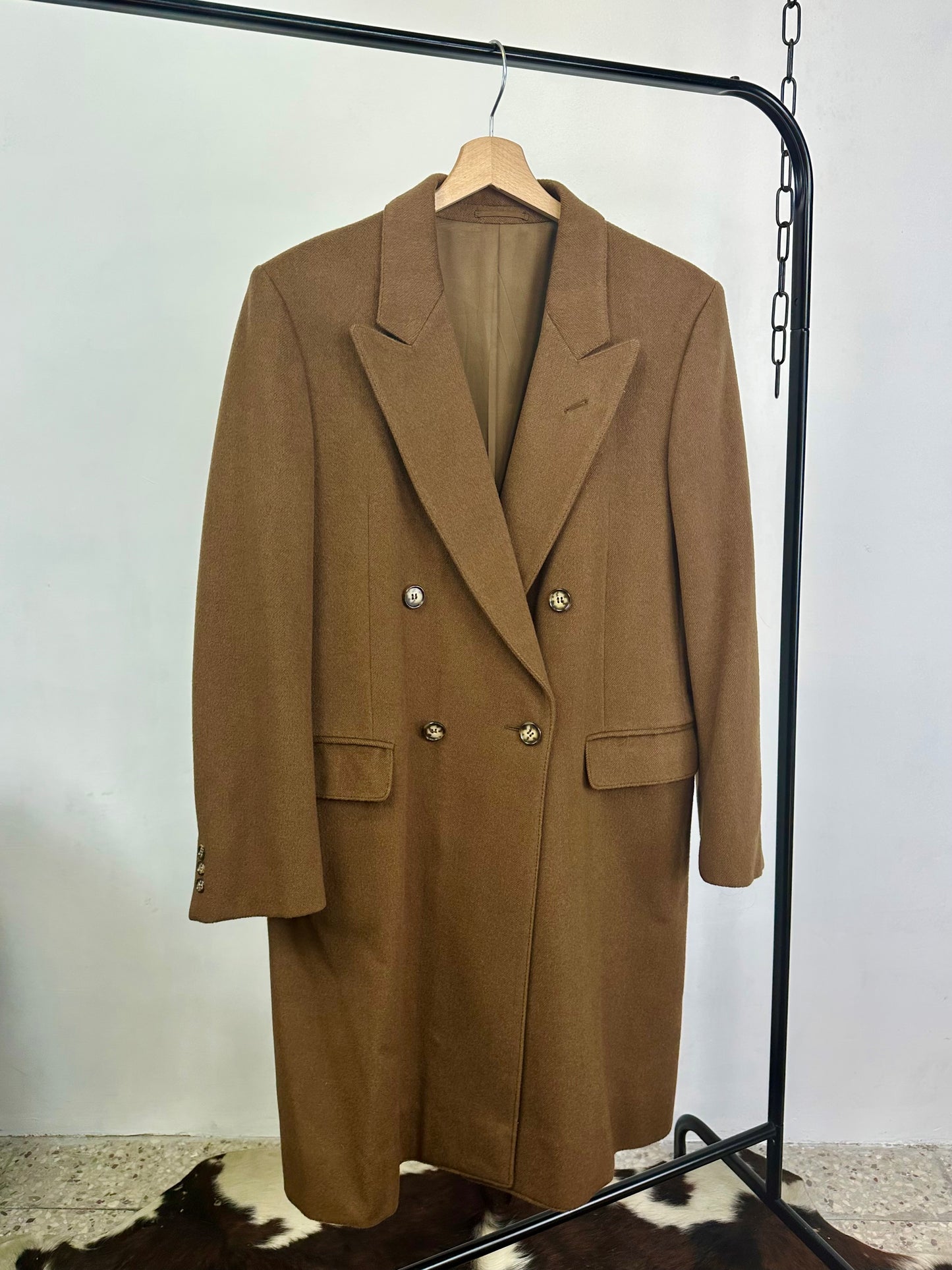 Cappotto Lungo in Lana Doppiopetto | Cammello